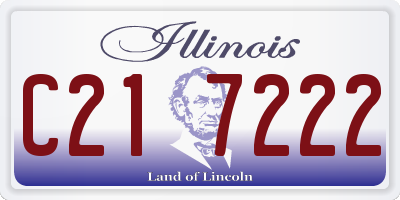 IL license plate C217222