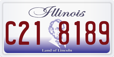 IL license plate C218189