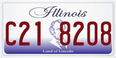 IL license plate C218208