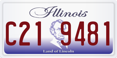 IL license plate C219481