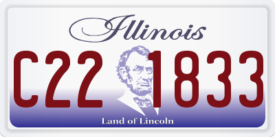 IL license plate C221833
