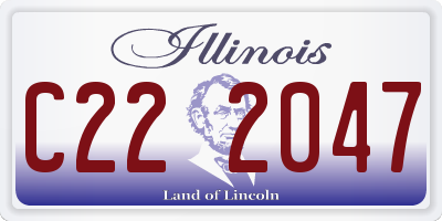 IL license plate C222047