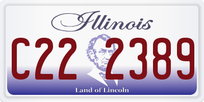 IL license plate C222389