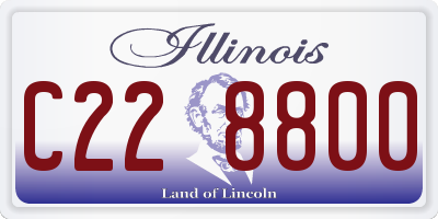 IL license plate C228800