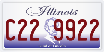 IL license plate C229922