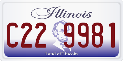 IL license plate C229981
