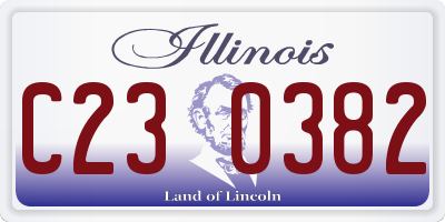 IL license plate C230382