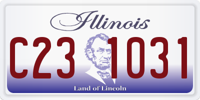 IL license plate C231031