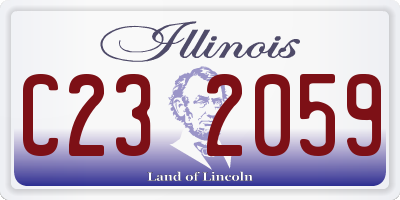 IL license plate C232059