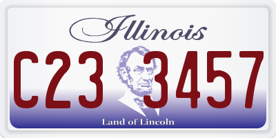 IL license plate C233457