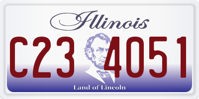 IL license plate C234051