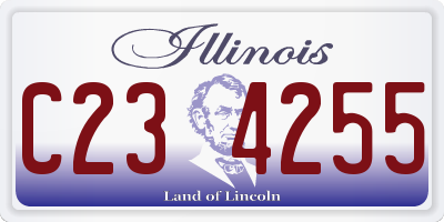 IL license plate C234255