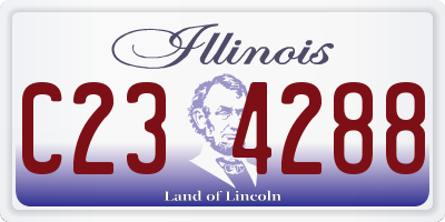 IL license plate C234288
