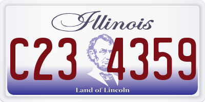 IL license plate C234359