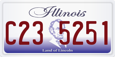 IL license plate C235251