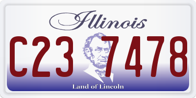 IL license plate C237478