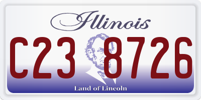 IL license plate C238726