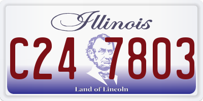 IL license plate C247803