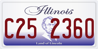 IL license plate C252360
