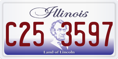 IL license plate C253597