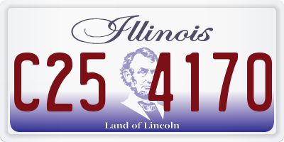 IL license plate C254170