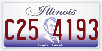 IL license plate C254193