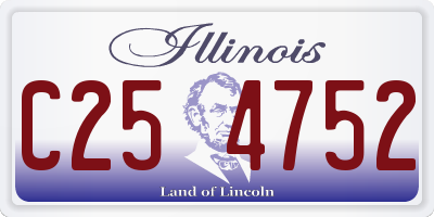 IL license plate C254752