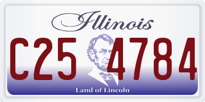IL license plate C254784