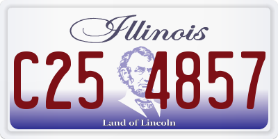IL license plate C254857