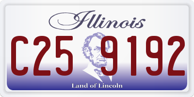 IL license plate C259192