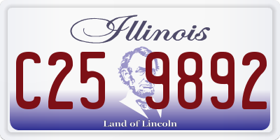 IL license plate C259892