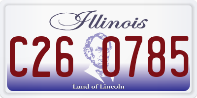 IL license plate C260785