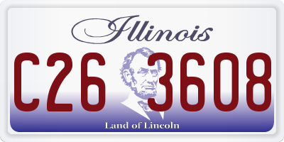 IL license plate C263608