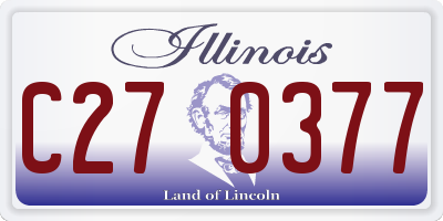 IL license plate C270377