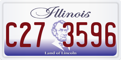 IL license plate C273596