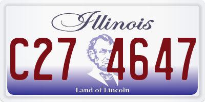 IL license plate C274647