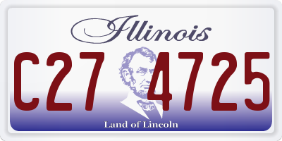 IL license plate C274725