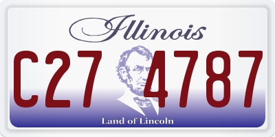 IL license plate C274787