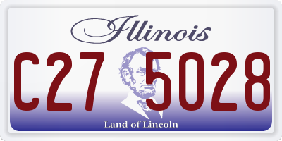 IL license plate C275028