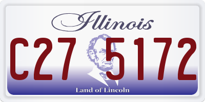 IL license plate C275172