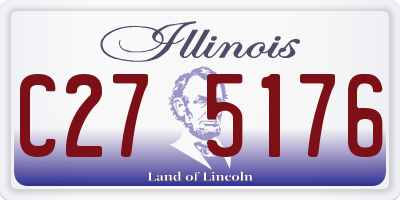 IL license plate C275176