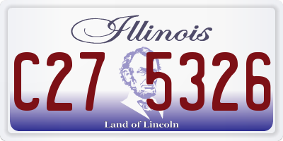 IL license plate C275326