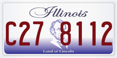 IL license plate C278112