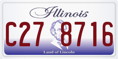IL license plate C278716
