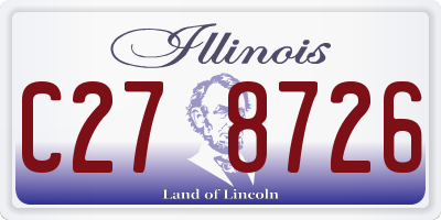 IL license plate C278726