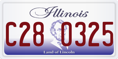 IL license plate C280325