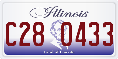 IL license plate C280433