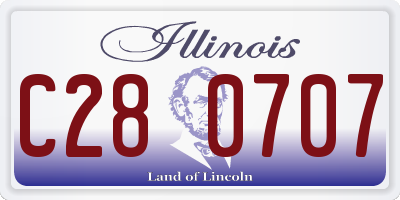 IL license plate C280707