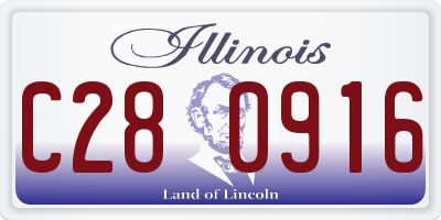 IL license plate C280916