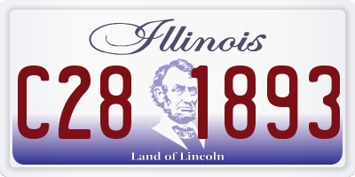 IL license plate C281893